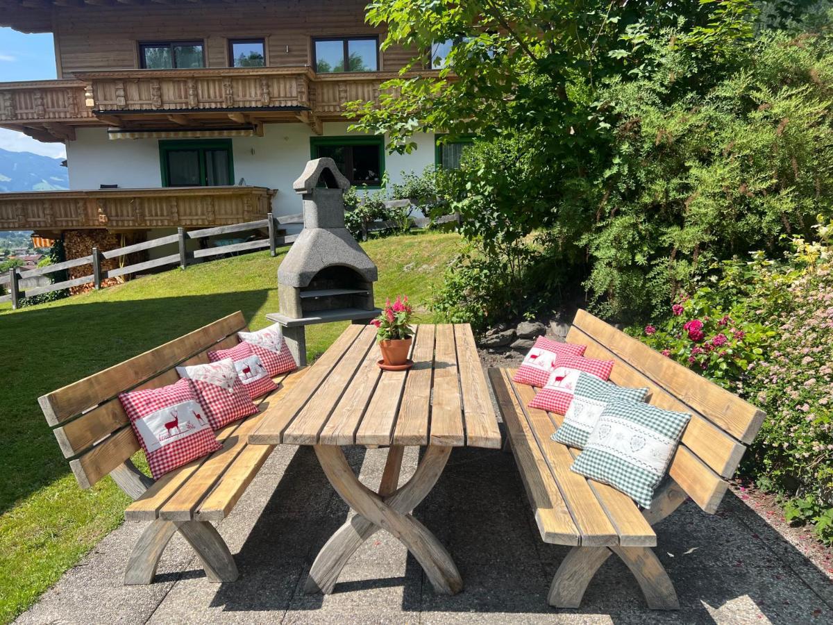 Ferienwohnung Platzhirsch Panorama View Balkon, Gartensauna, Garten, Grillplatz Штумм Екстер'єр фото