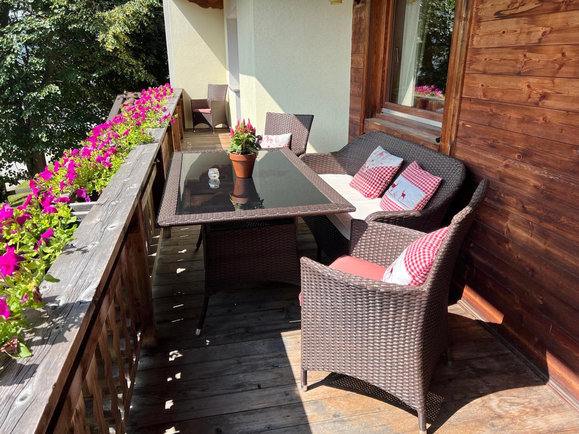 Ferienwohnung Platzhirsch Panorama View Balkon, Gartensauna, Garten, Grillplatz Штумм Екстер'єр фото